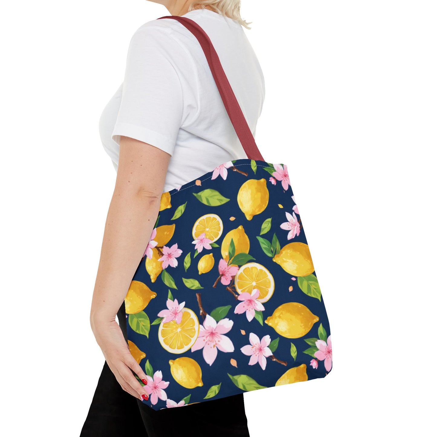 Lemon and cherry blossom Tote Bag