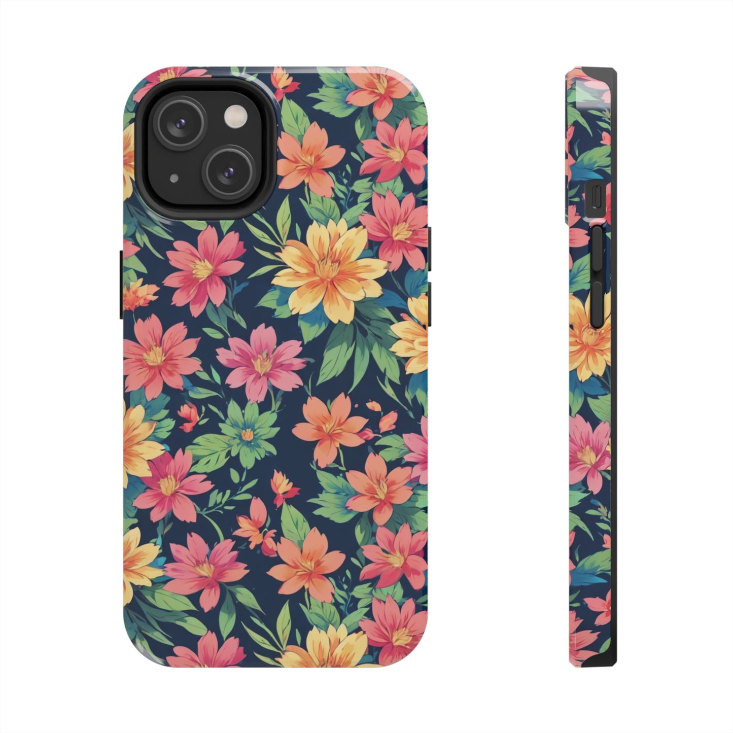 Tropical flowers Tough Phone Cases