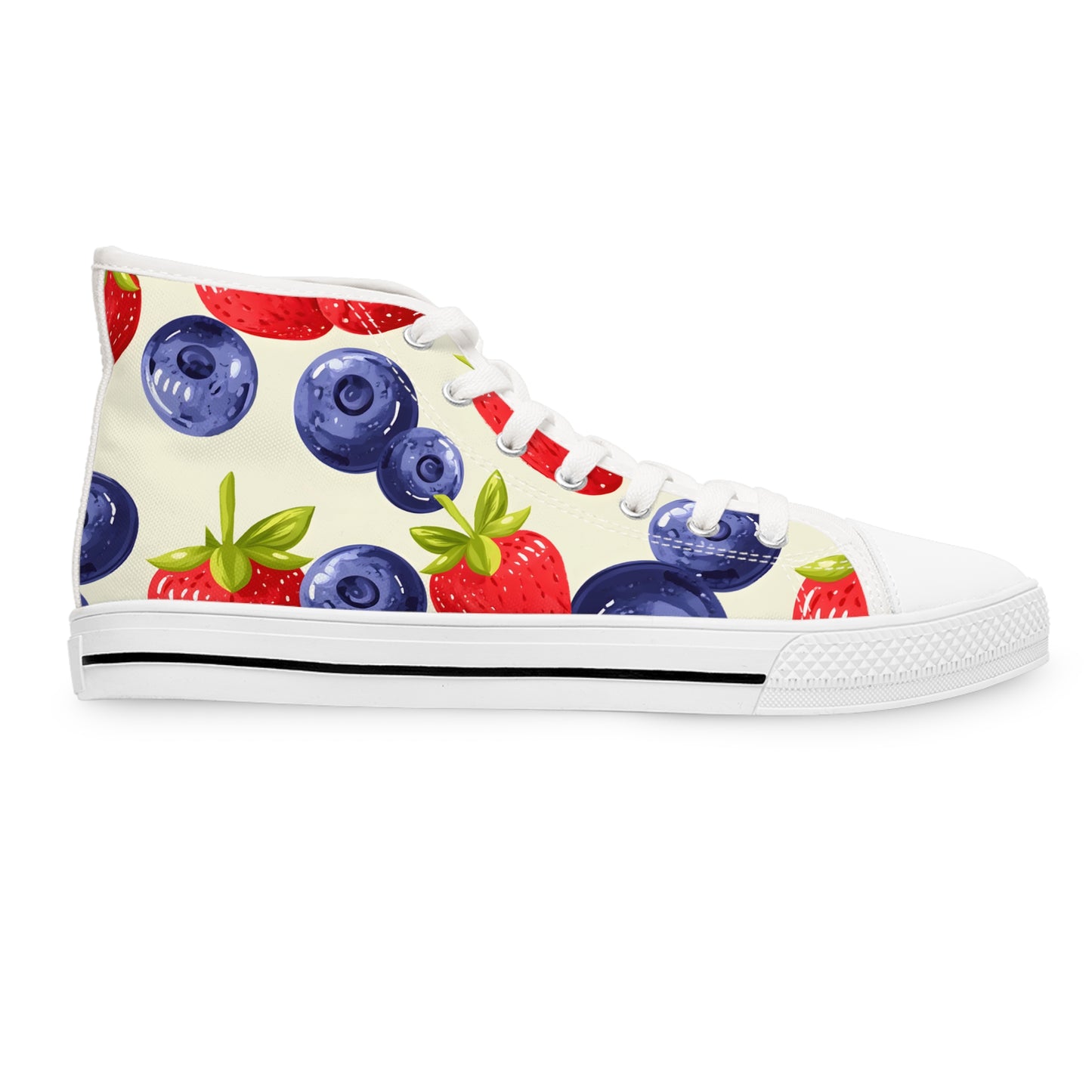 Fruity Women's High Top Sneakers | Colorful Berry Print, Fun Footwear for Summer, Casual Everyday Style, Great Gift for Her, Trendy [...]