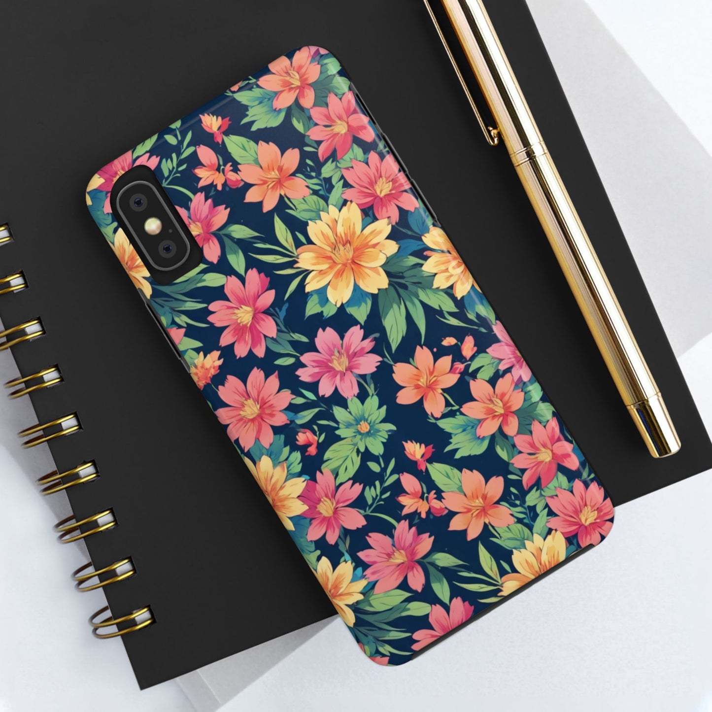 Tropical flowers Tough Phone Cases