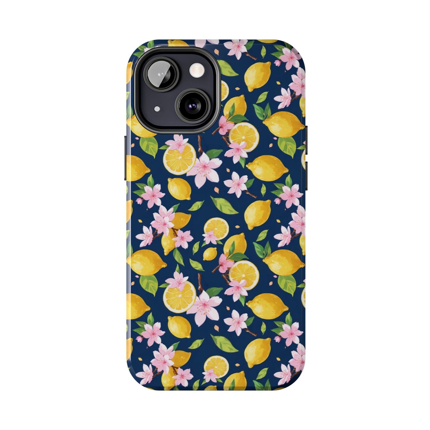 Lemon cherry blossom Tough Phone Cases
