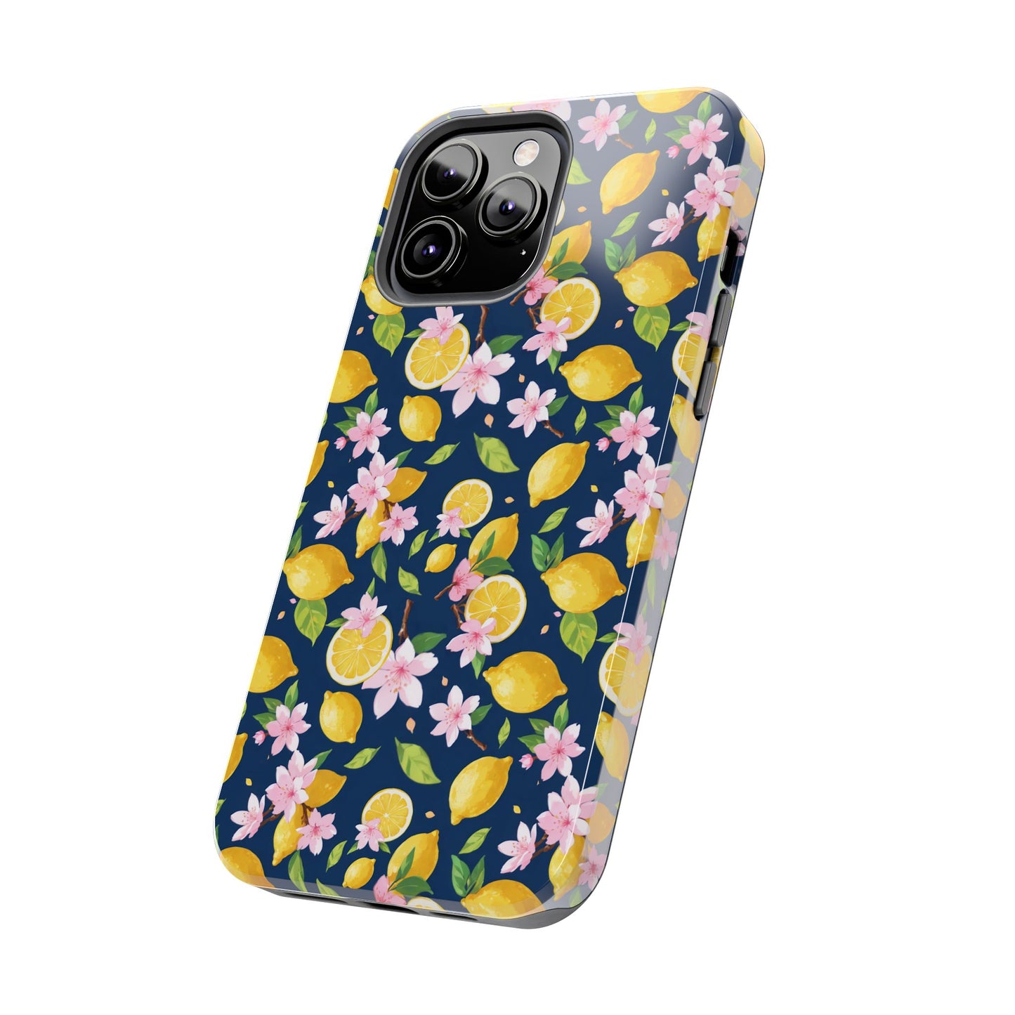 Lemon cherry blossom Tough Phone Cases