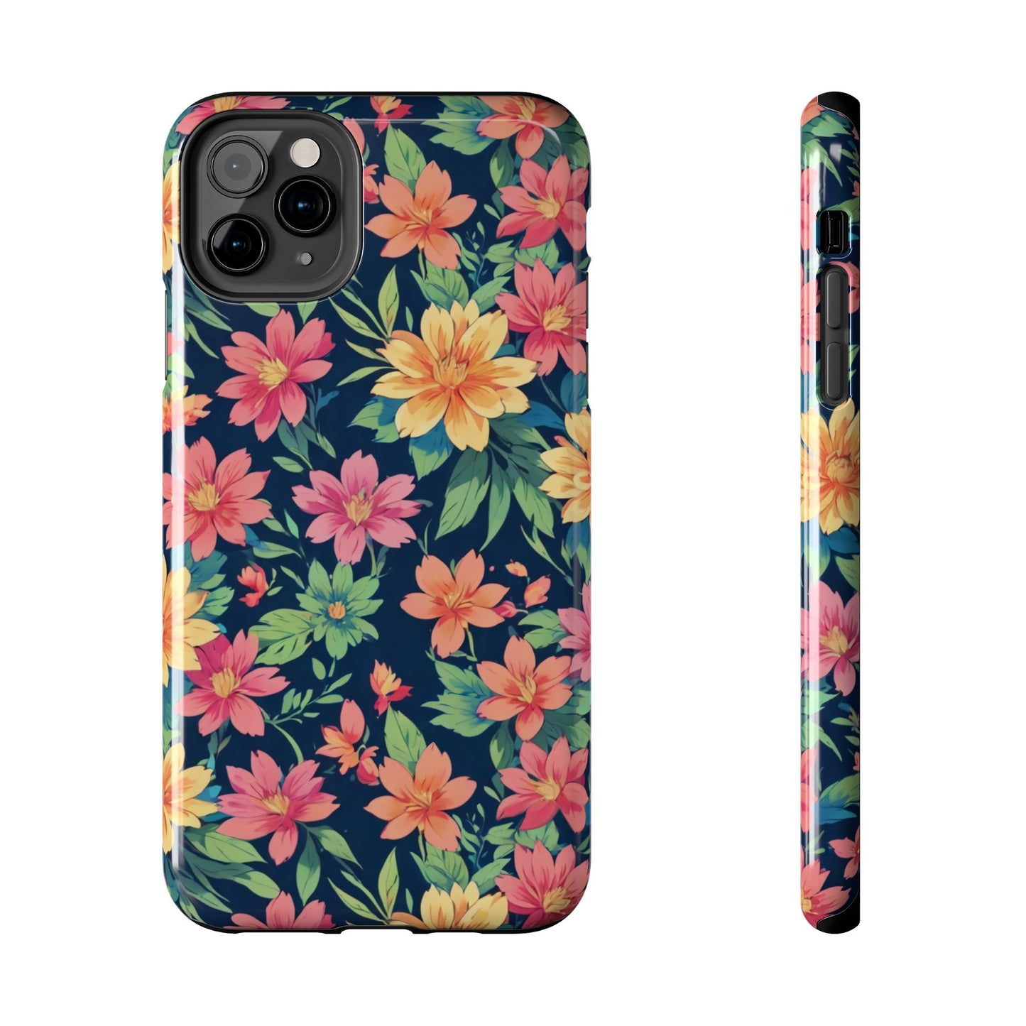 Tropical flowers Tough Phone Cases