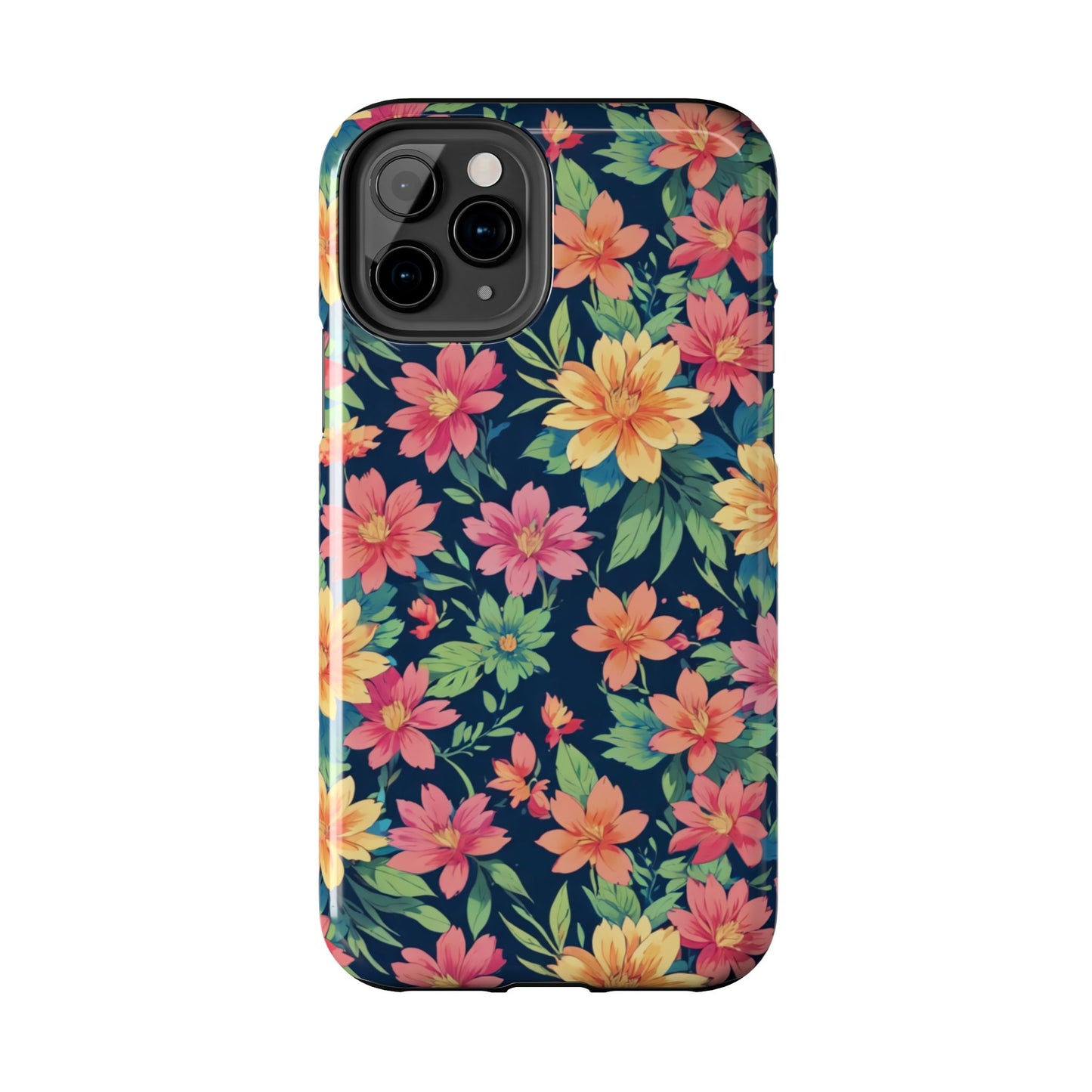 Tropical flowers Tough Phone Cases