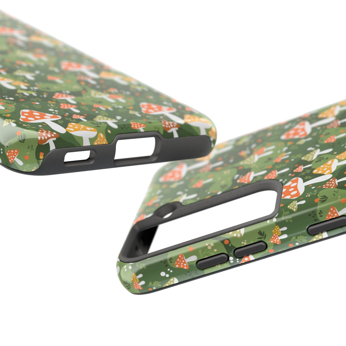 Phone Case - Whimsical Mushroom Pattern, Folk Art Design