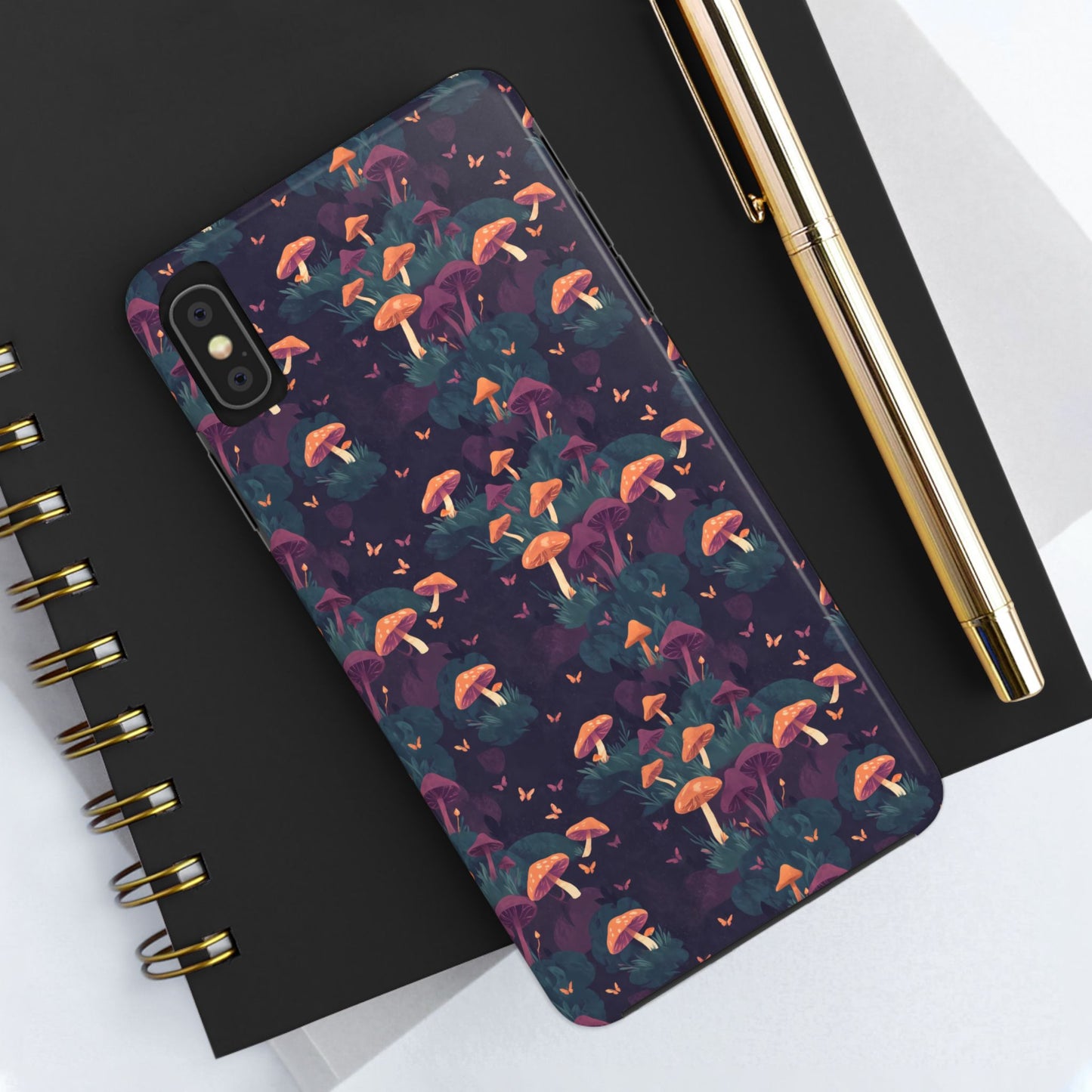 Witchy Mushroom And Moth IPhone Case | Witchy Phone Case | Mushroom Phone Case | Hippie Mushrooms | Night Moths