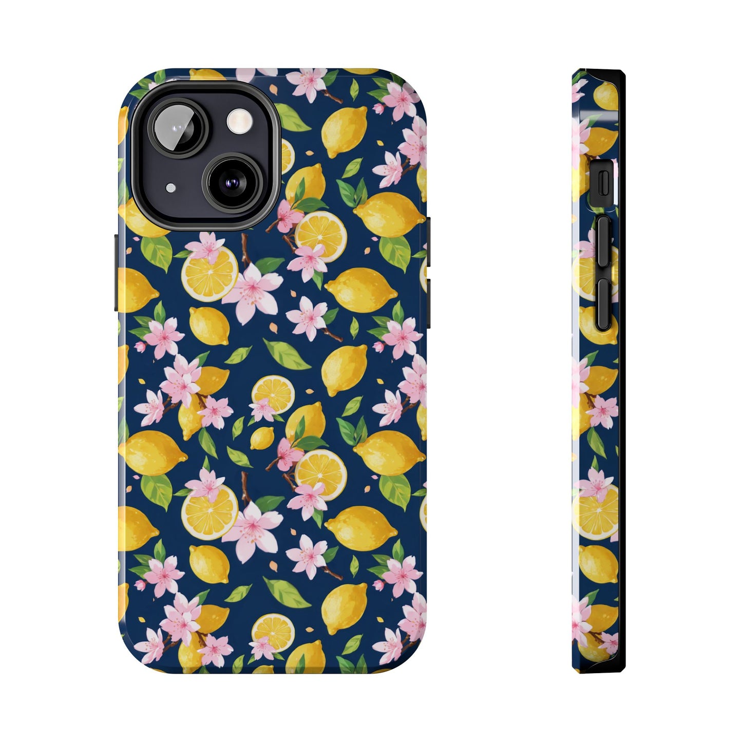 Lemon cherry blossom Tough Phone Cases