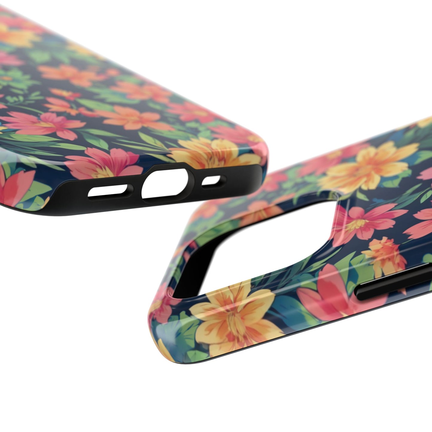 Tropical flowers Tough Phone Cases