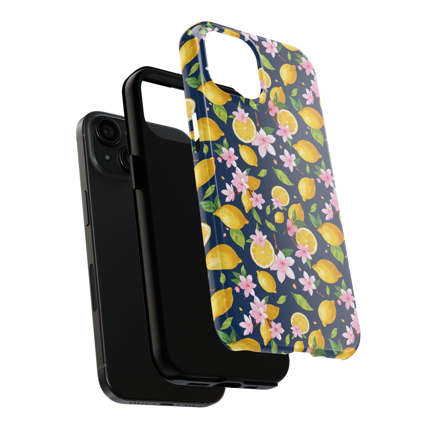 Lemon cherry blossom Tough Phone Cases