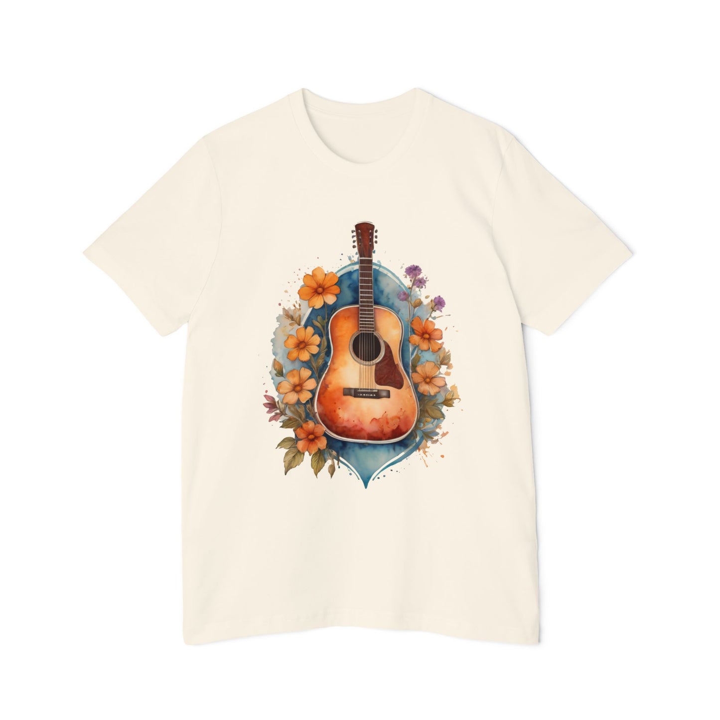 Retro Guitar Tshirt | 70s Style Guitar Tee | Guitar Tshirt | Vintage Boho Shirt | Music Lover Shirt | musician gift | Gift For Friend
