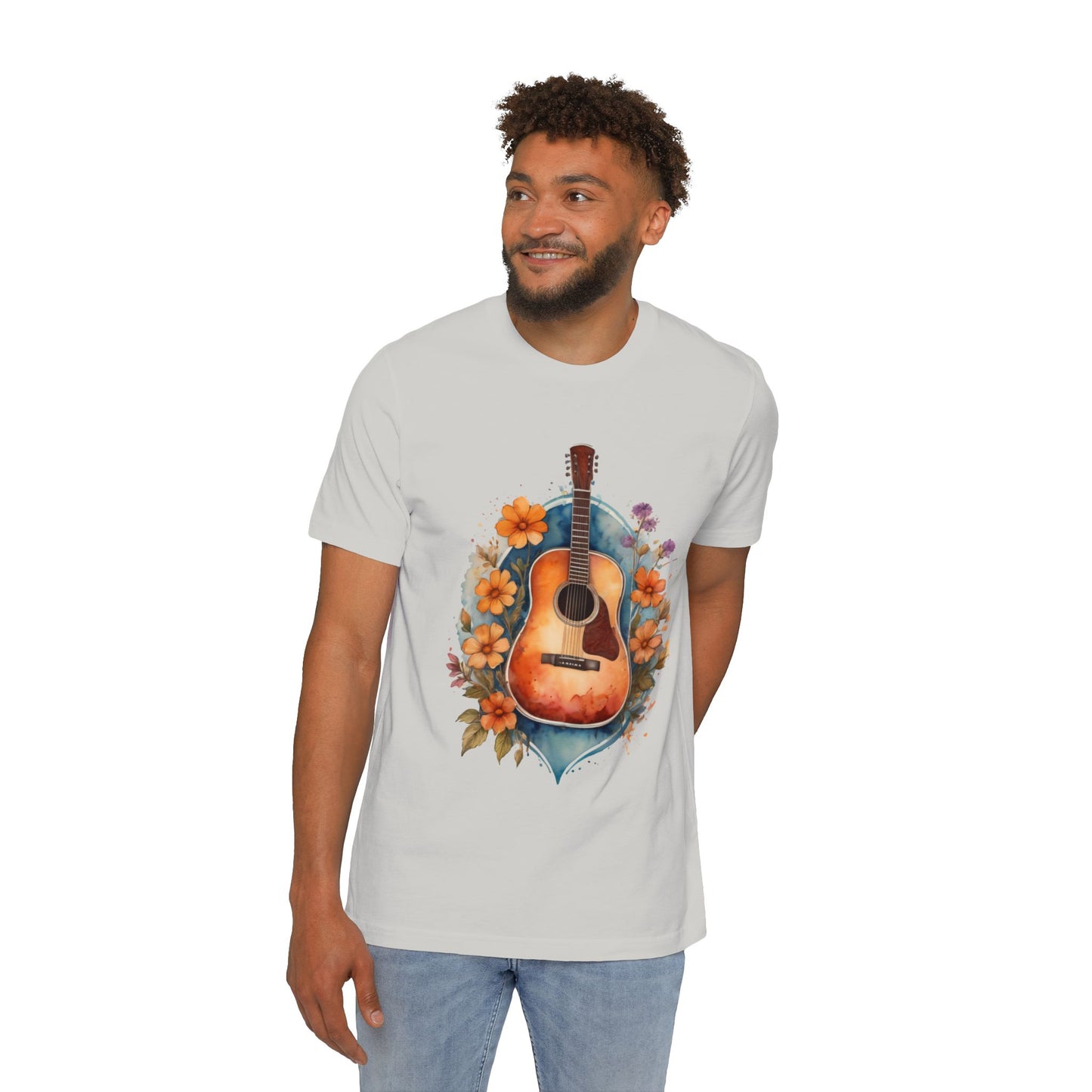 Retro Guitar Tshirt | 70s Style Guitar Tee | Guitar Tshirt | Vintage Boho Shirt | Music Lover Shirt | musician gift | Gift For Friend