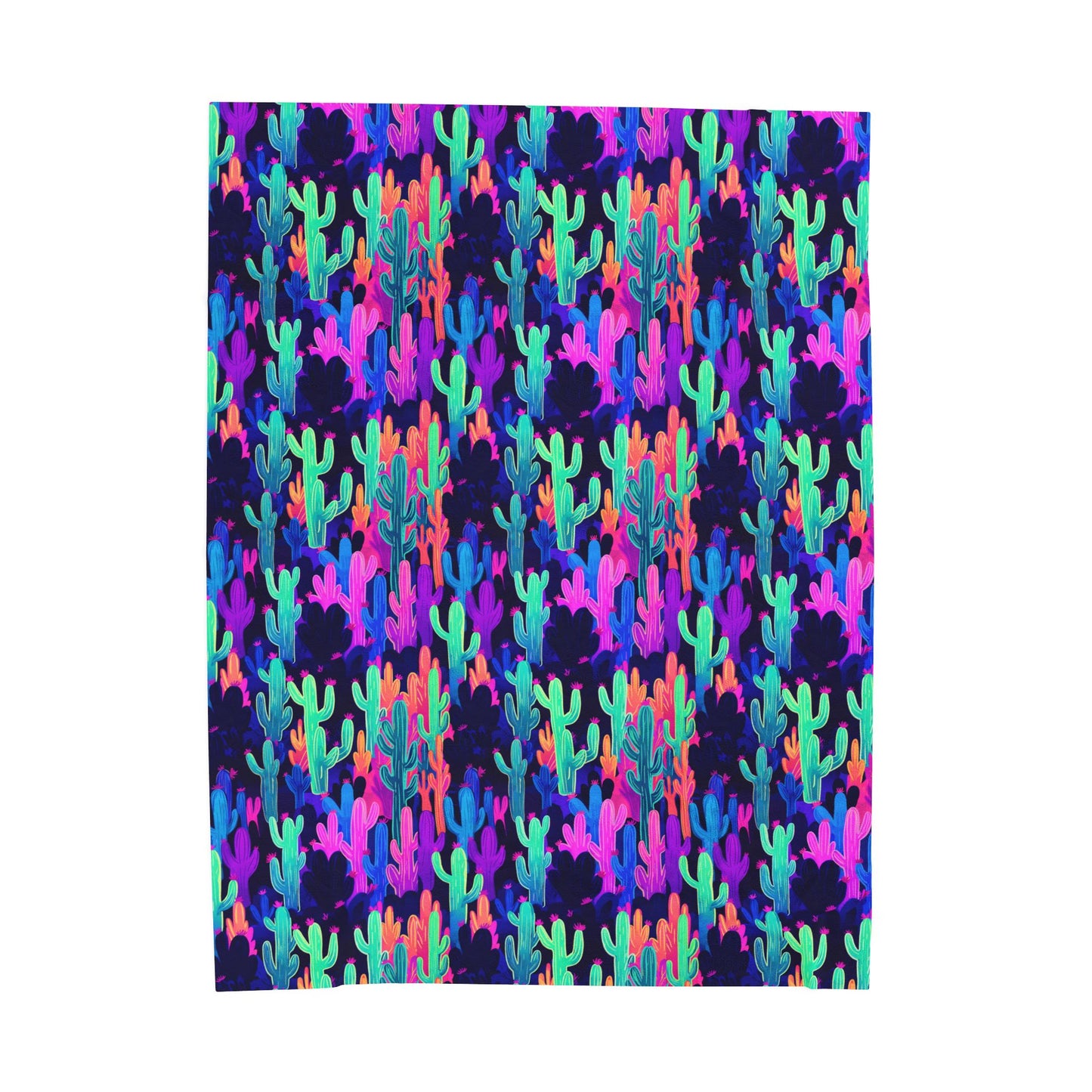 Rave Cacti Velveteen Plush Blanket