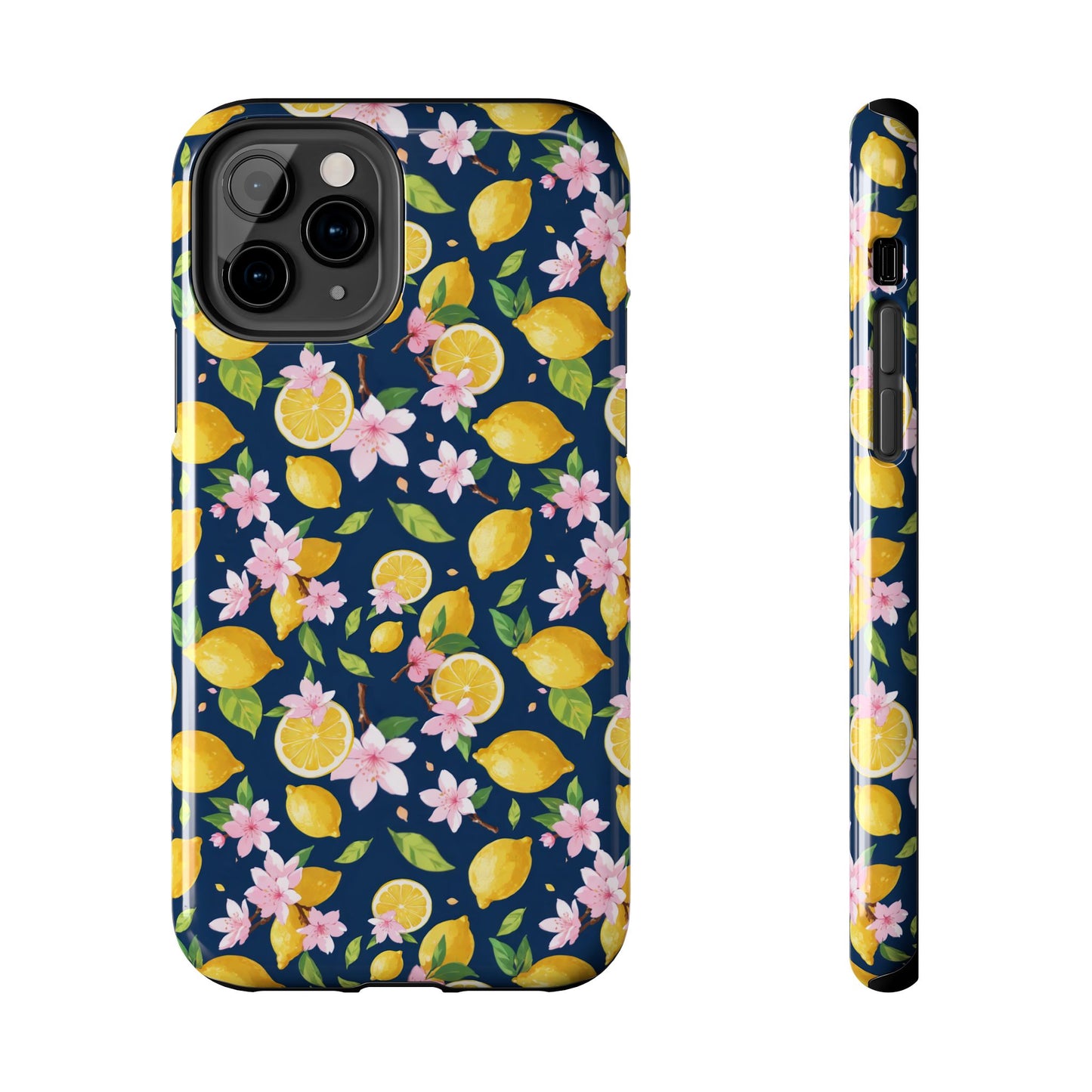 Lemon cherry blossom Tough Phone Cases