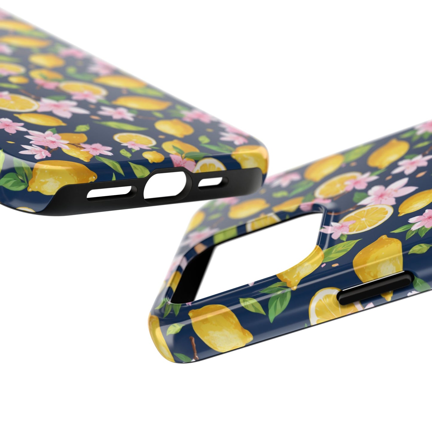 Lemon cherry blossom Tough Phone Cases