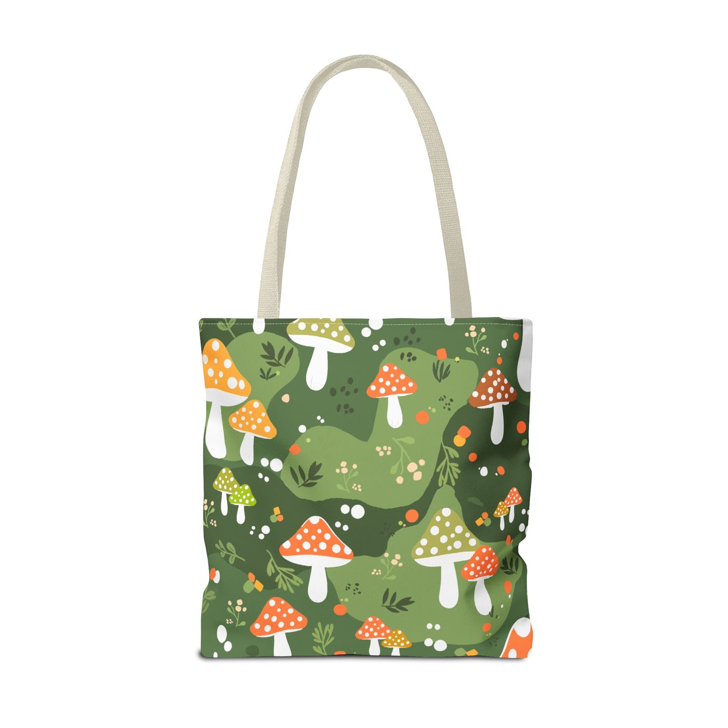 Mushroom Tote Bag with Folk Art Design