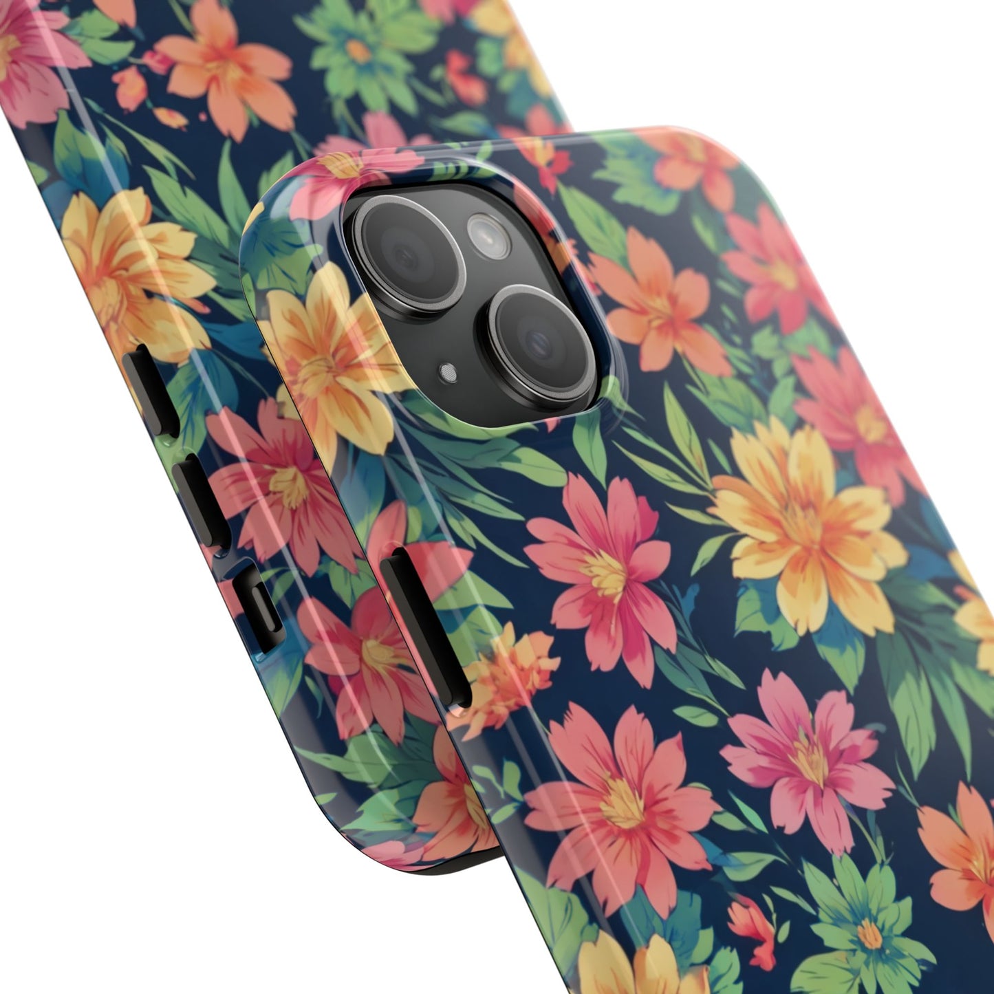 Tropical flowers Tough Phone Cases
