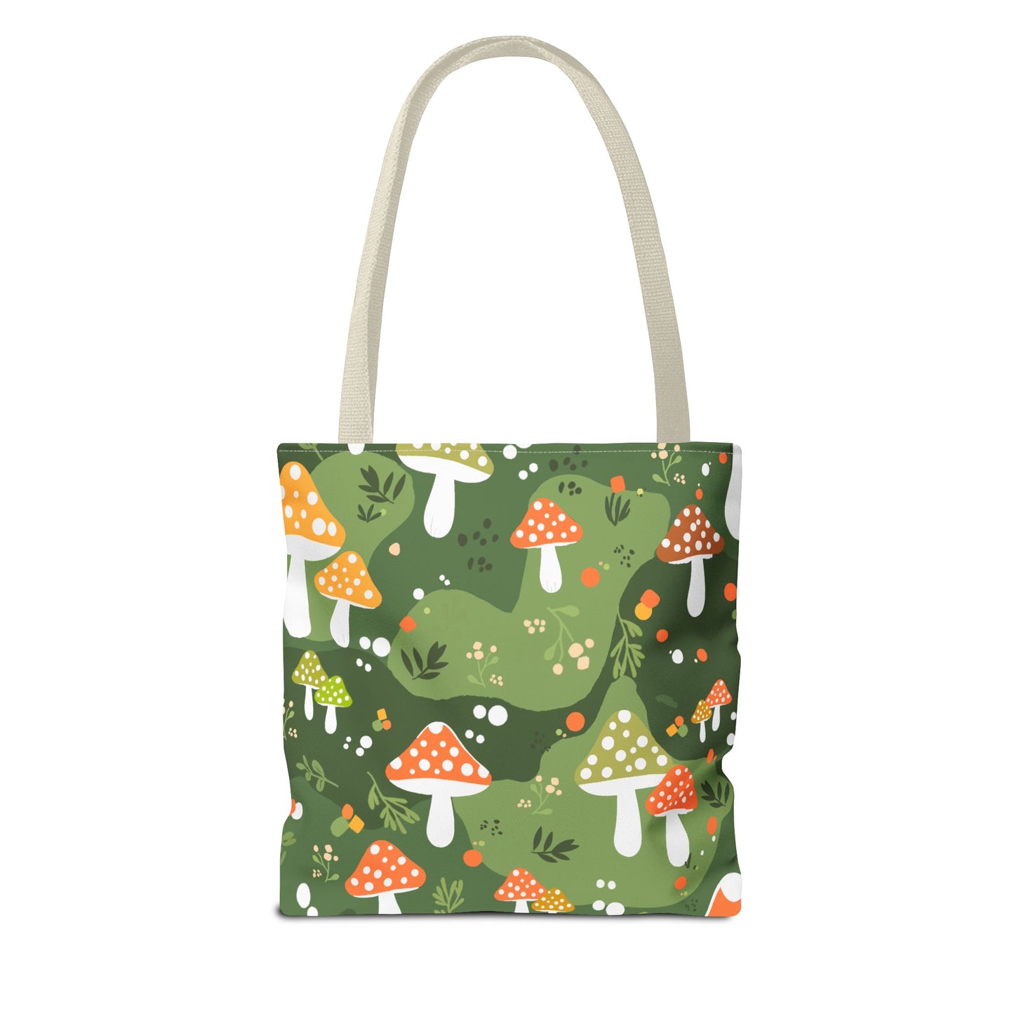 Mushroom Tote Bag with Folk Art Design
