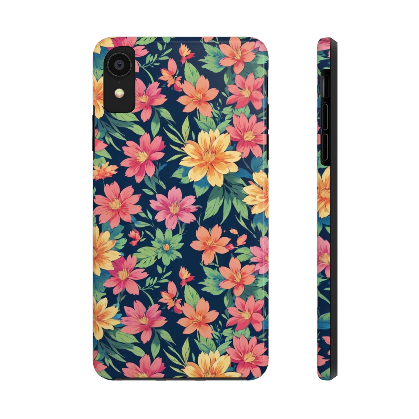Tropical flowers Tough Phone Cases