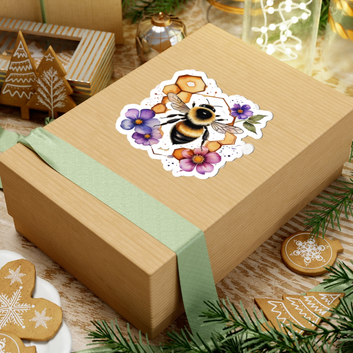 Bubble Bee Kiss Cut Stickers Durable Vinyl Decals For Decor
