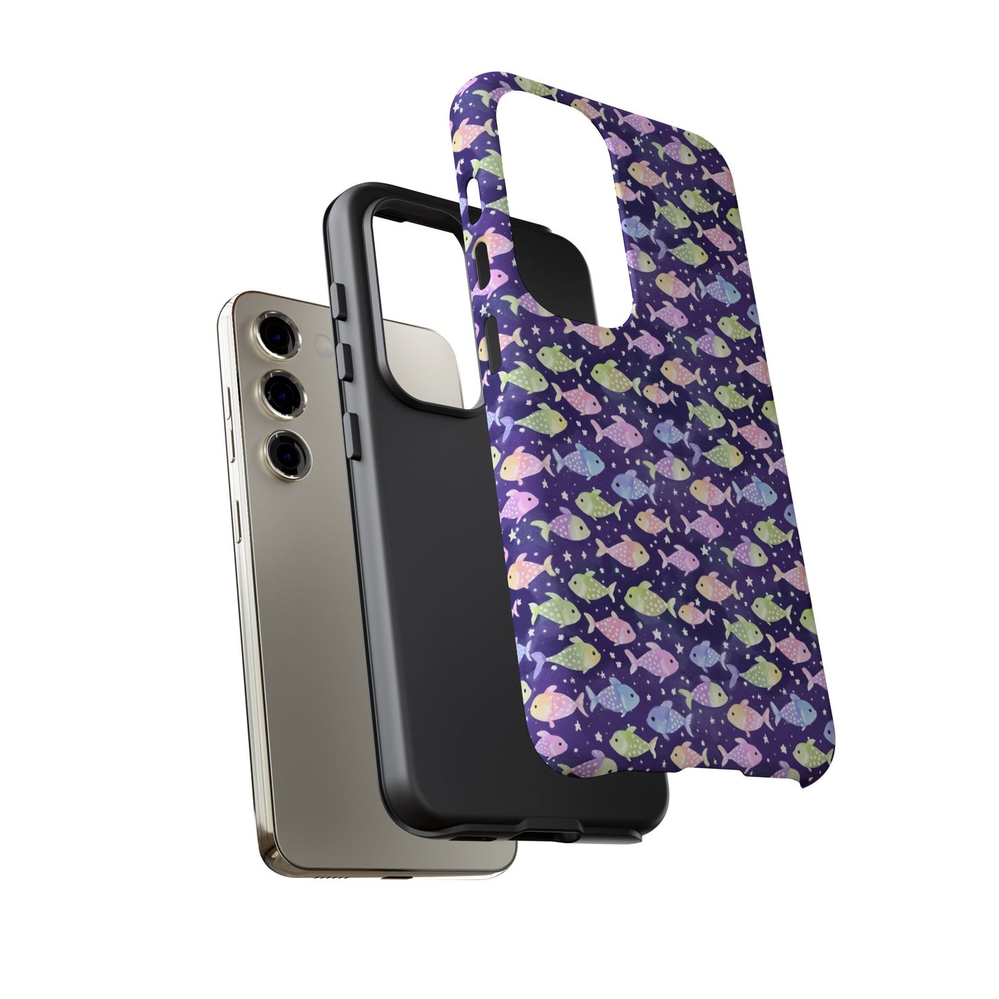 Fish And Stars | Tough Cases | Phone Case | Protective Cover | Ocean Themed | Sea Themed | Cute Phone Cover | Colorful