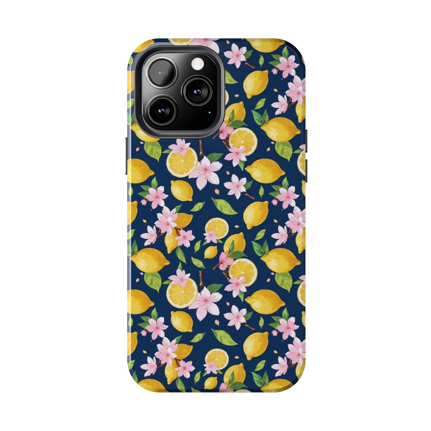 Lemon cherry blossom Tough Phone Cases
