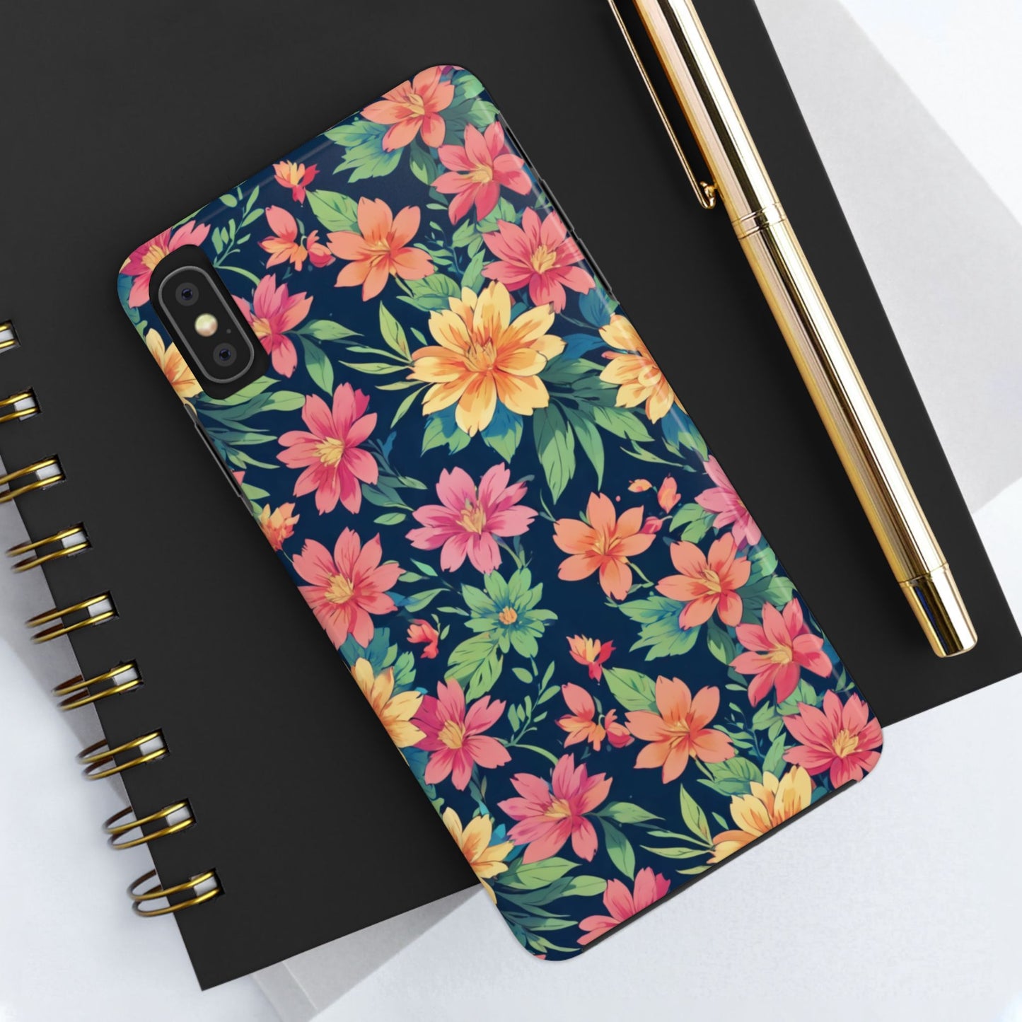Tropical flowers Tough Phone Cases