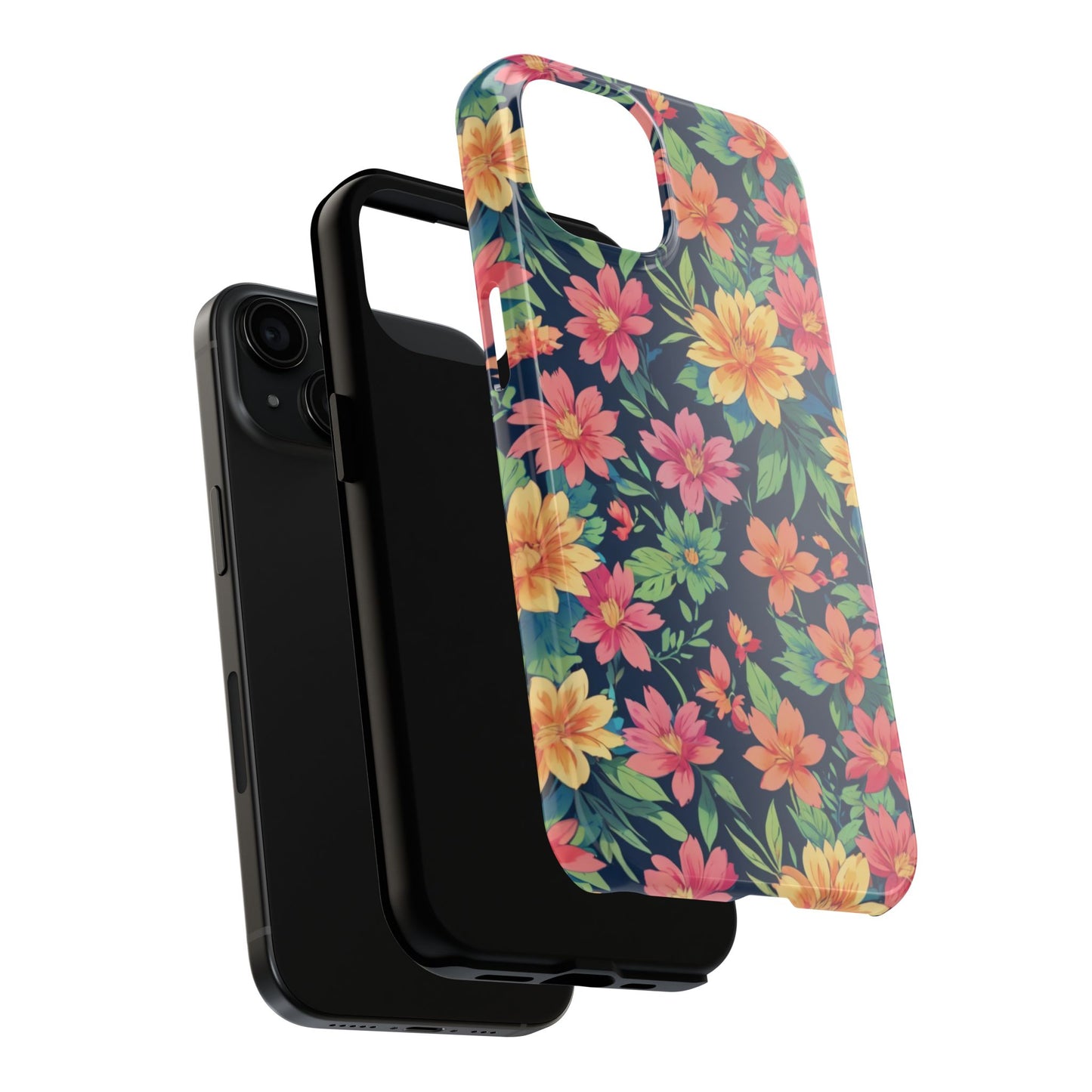 Tropical flowers Tough Phone Cases