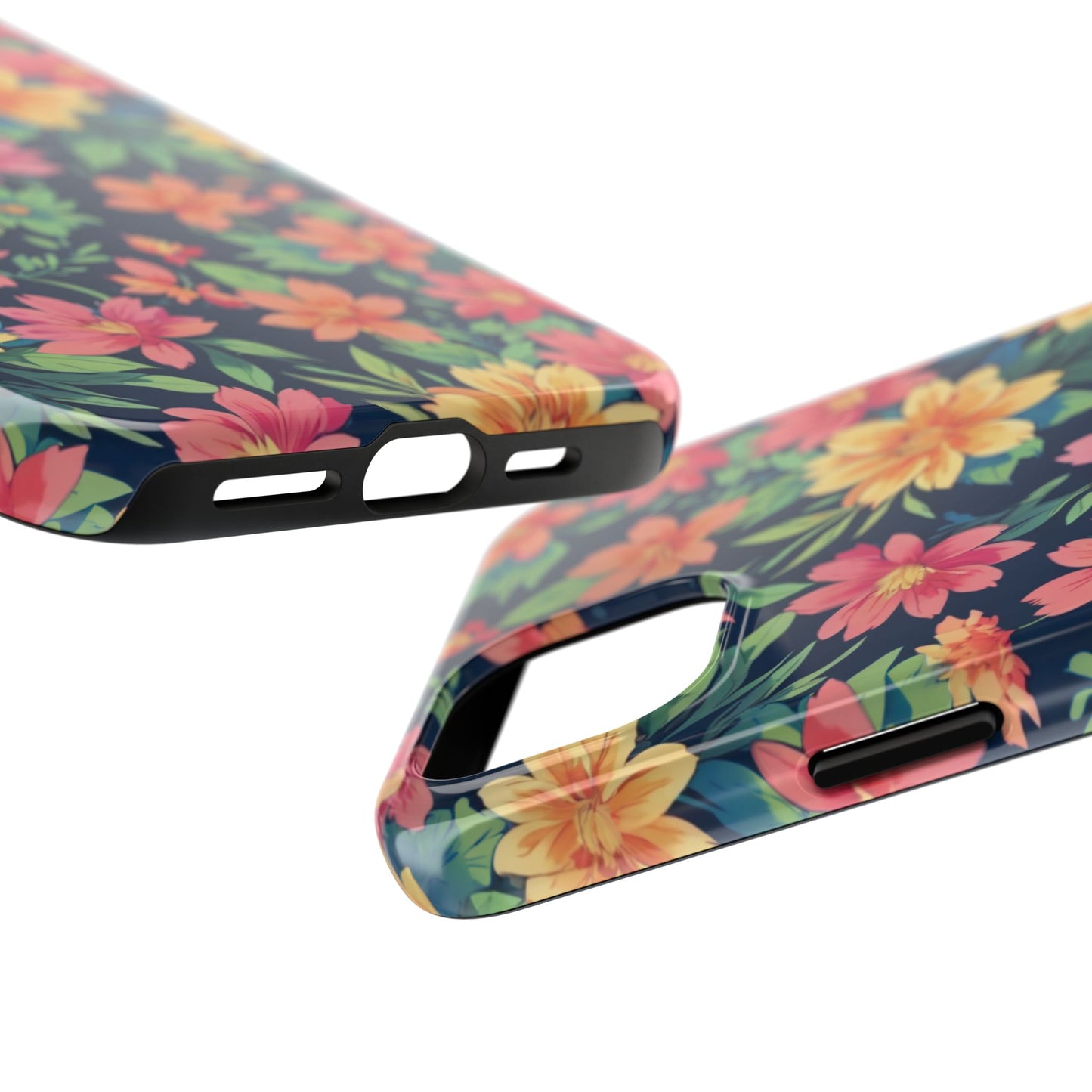 Tropical flowers Tough Phone Cases