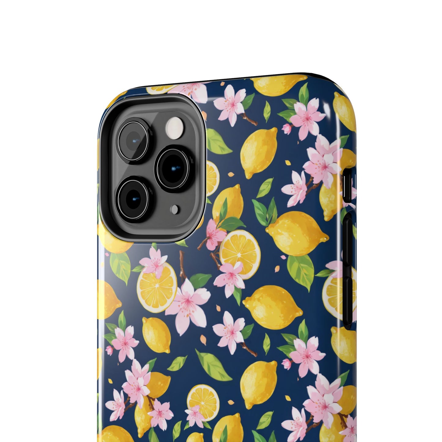 Lemon cherry blossom Tough Phone Cases