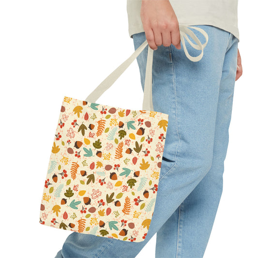 Autumn Floral Tote Bag, Eco-Friendly Shopping Bag, Stylish Grocery Tote, Cute Fall Handbag, Gift for Nature Lovers