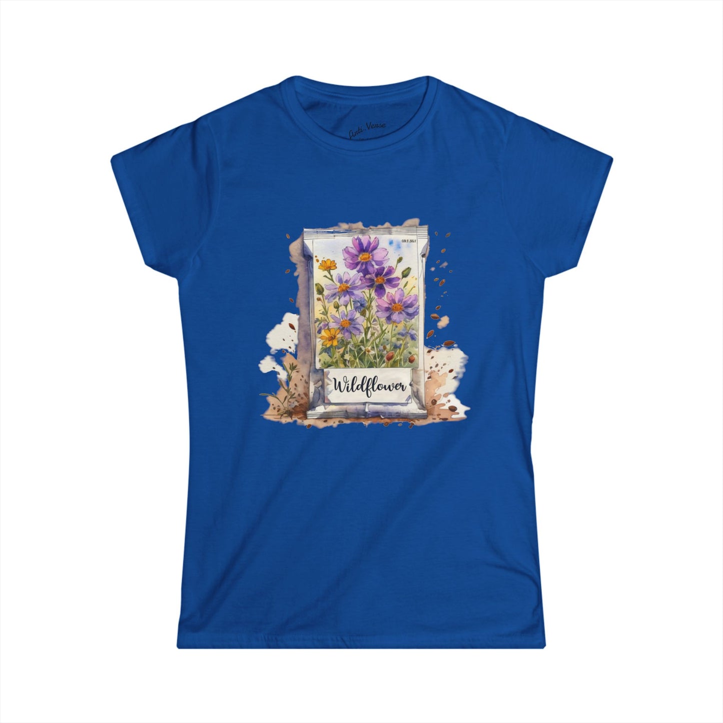 Seed Packet Women's Tee - Watercolor Floral Design