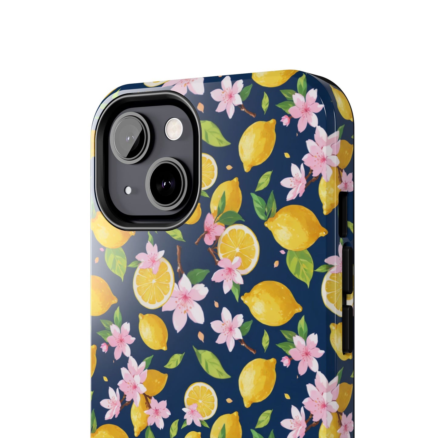 Lemon cherry blossom Tough Phone Cases