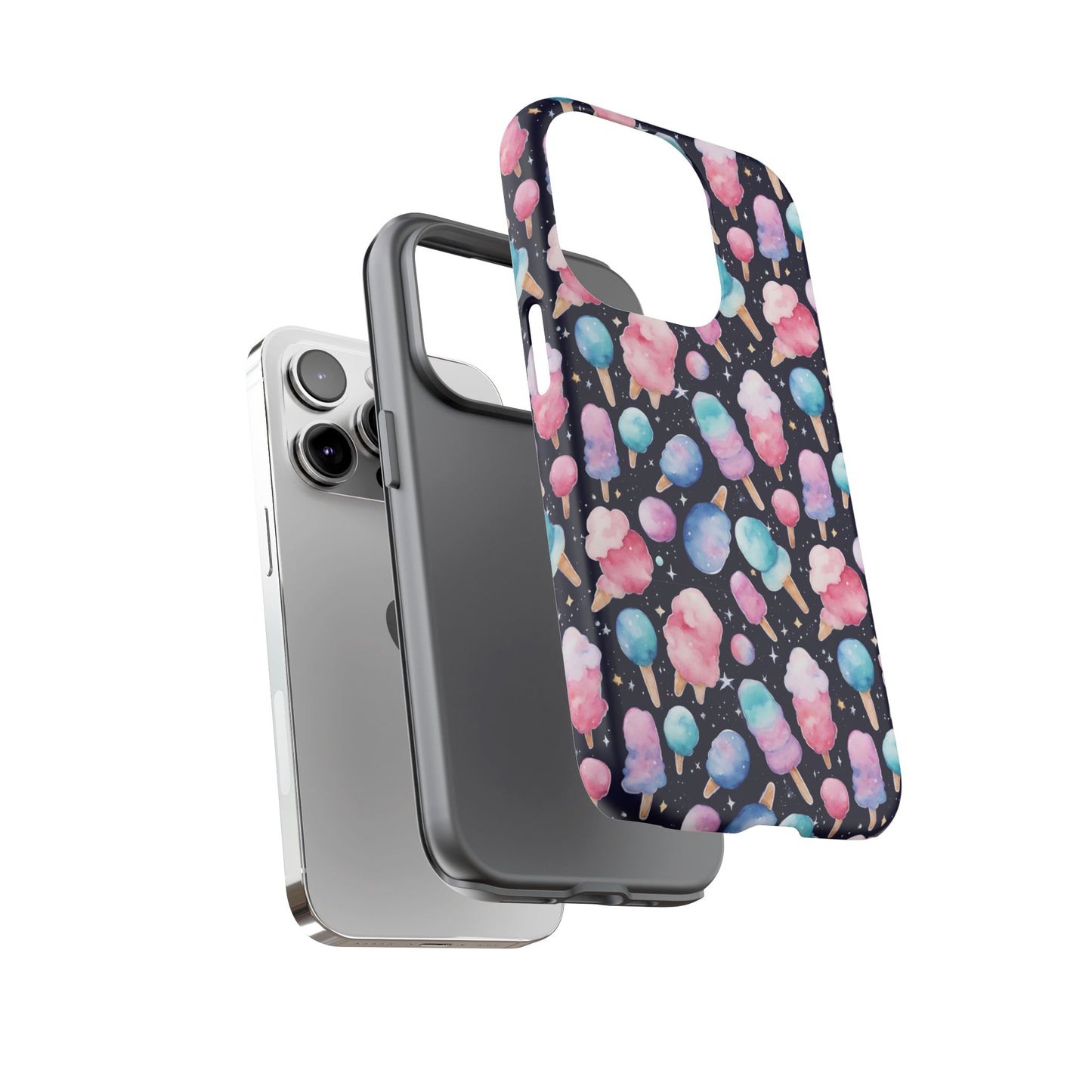 Cotton Candy Space Explosion Tough Case For iPhone Samsung