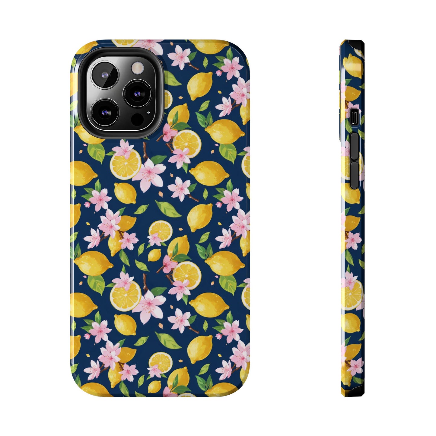 Lemon cherry blossom Tough Phone Cases