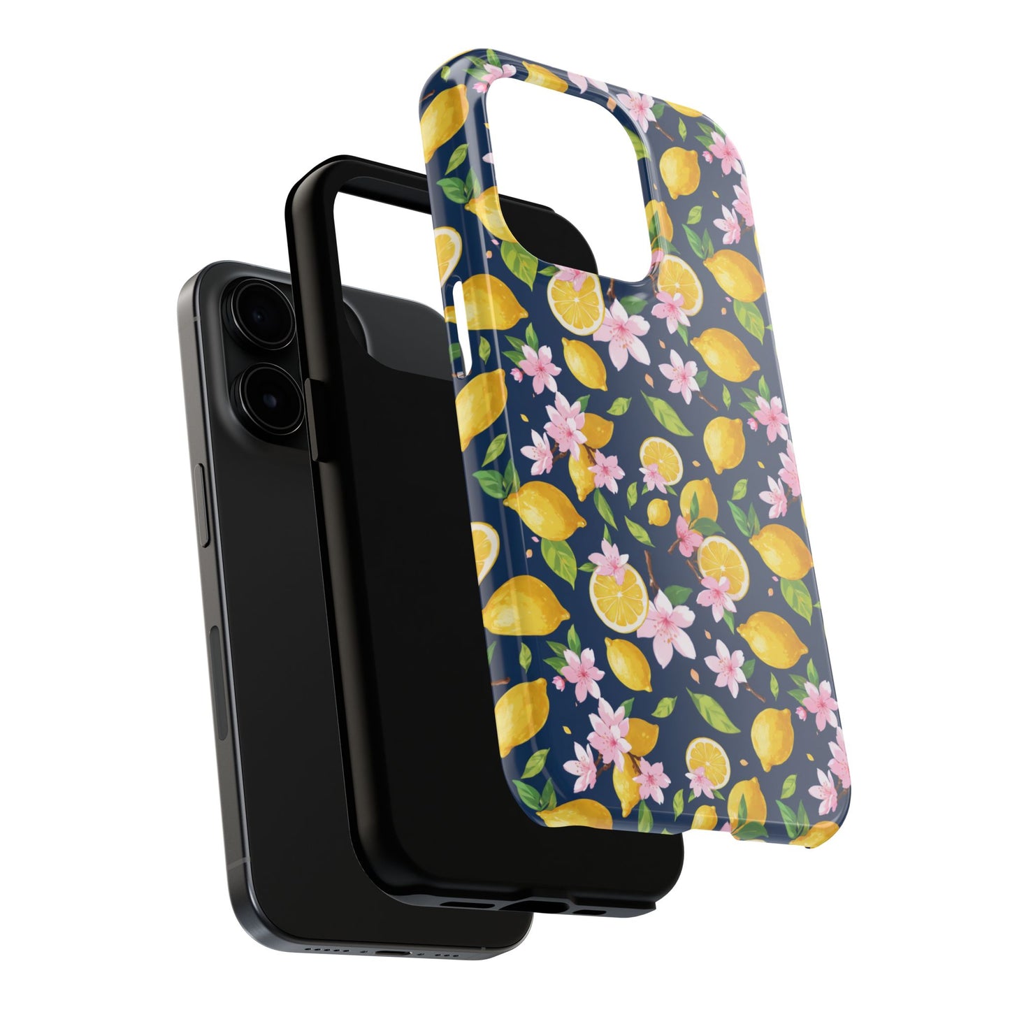 Lemon cherry blossom Tough Phone Cases