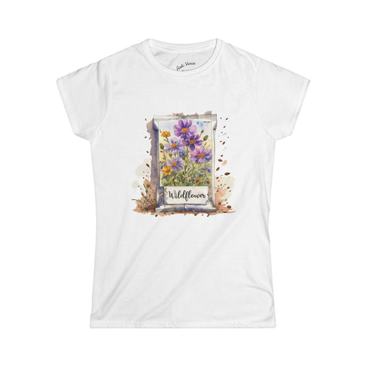 Seed Packet Women's Tee - Watercolor Floral Design