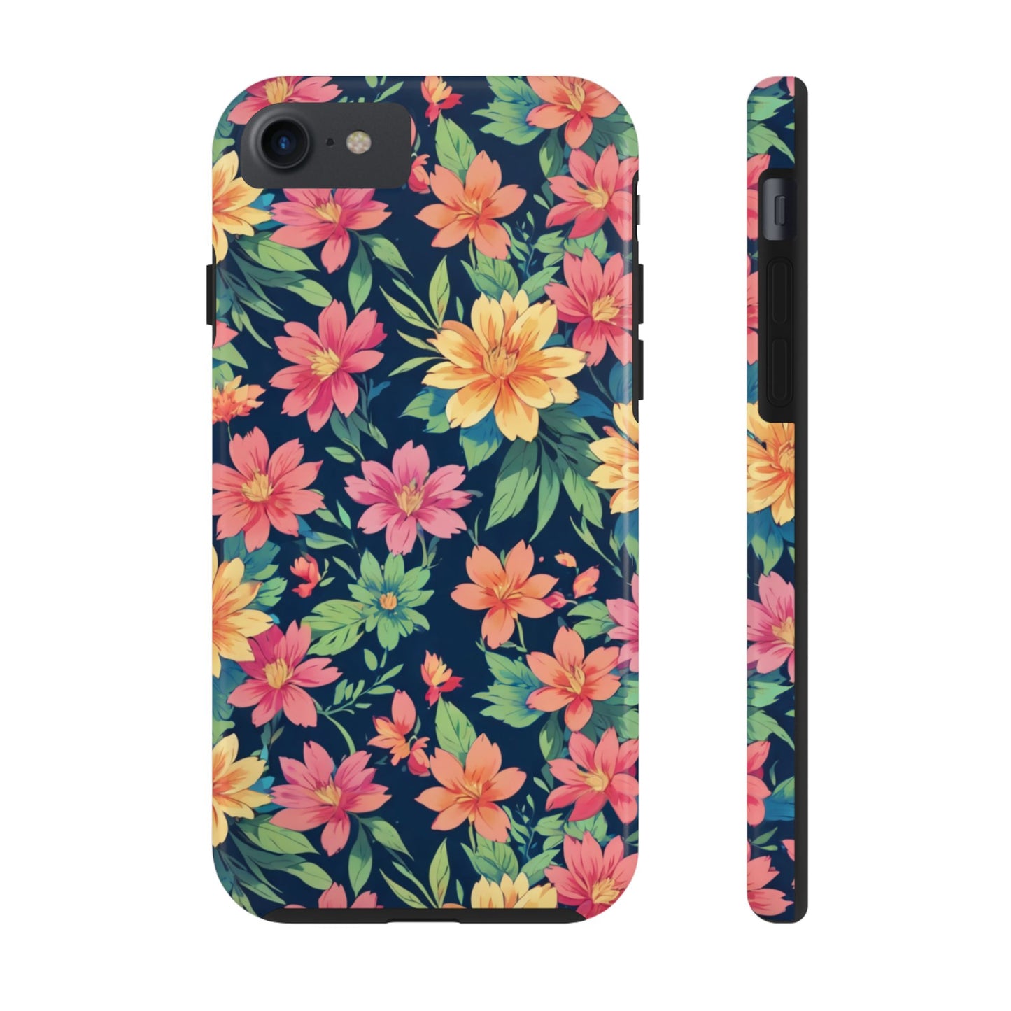 Tropical flowers Tough Phone Cases