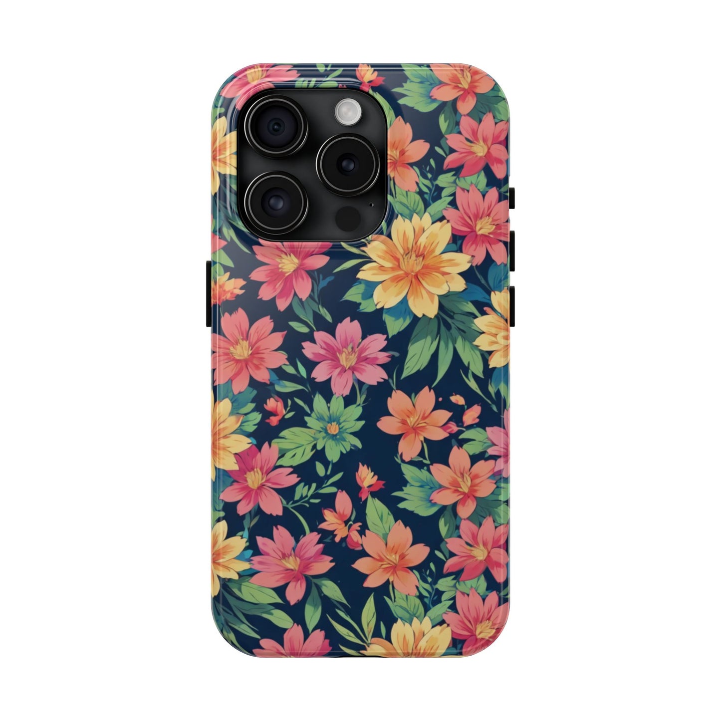 Tropical flowers Tough Phone Cases