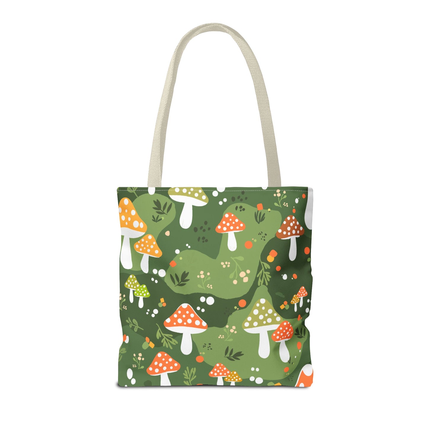 Mushroom Tote Bag with Folk Art Design