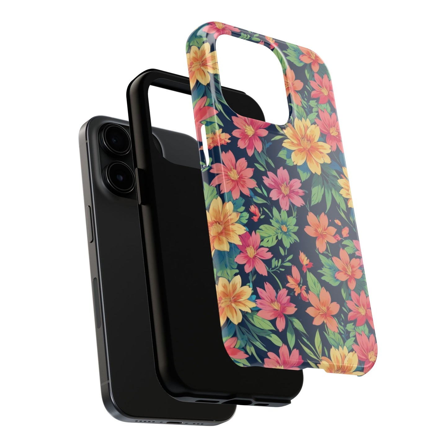 Tropical flowers Tough Phone Cases