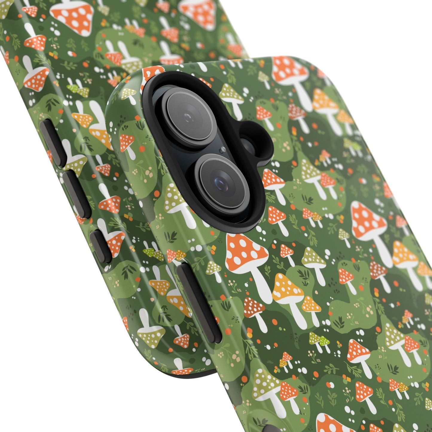 Phone Case - Whimsical Mushroom Pattern, Folk Art Design