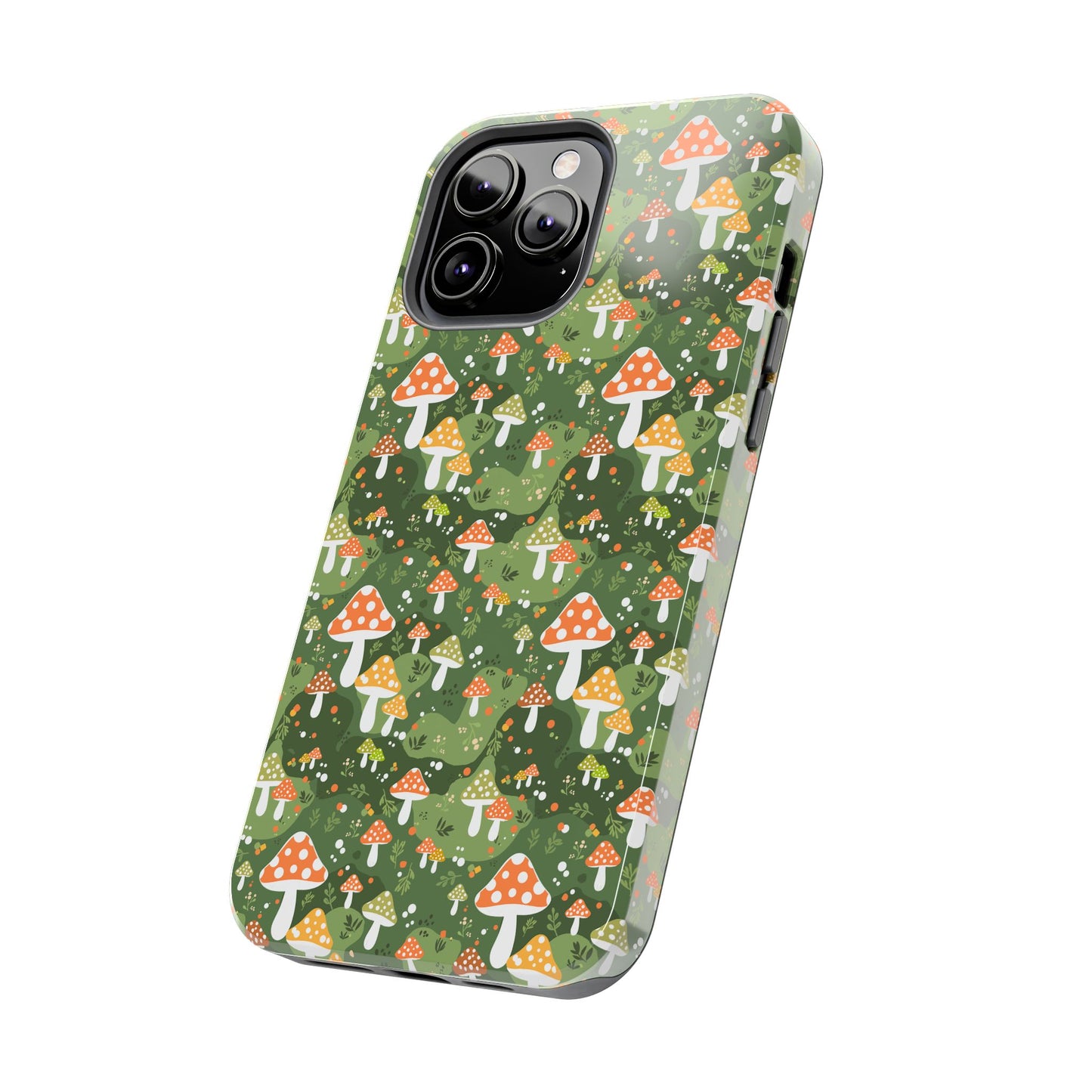 Phone Case - Whimsical Mushroom Pattern, Folk Art Design