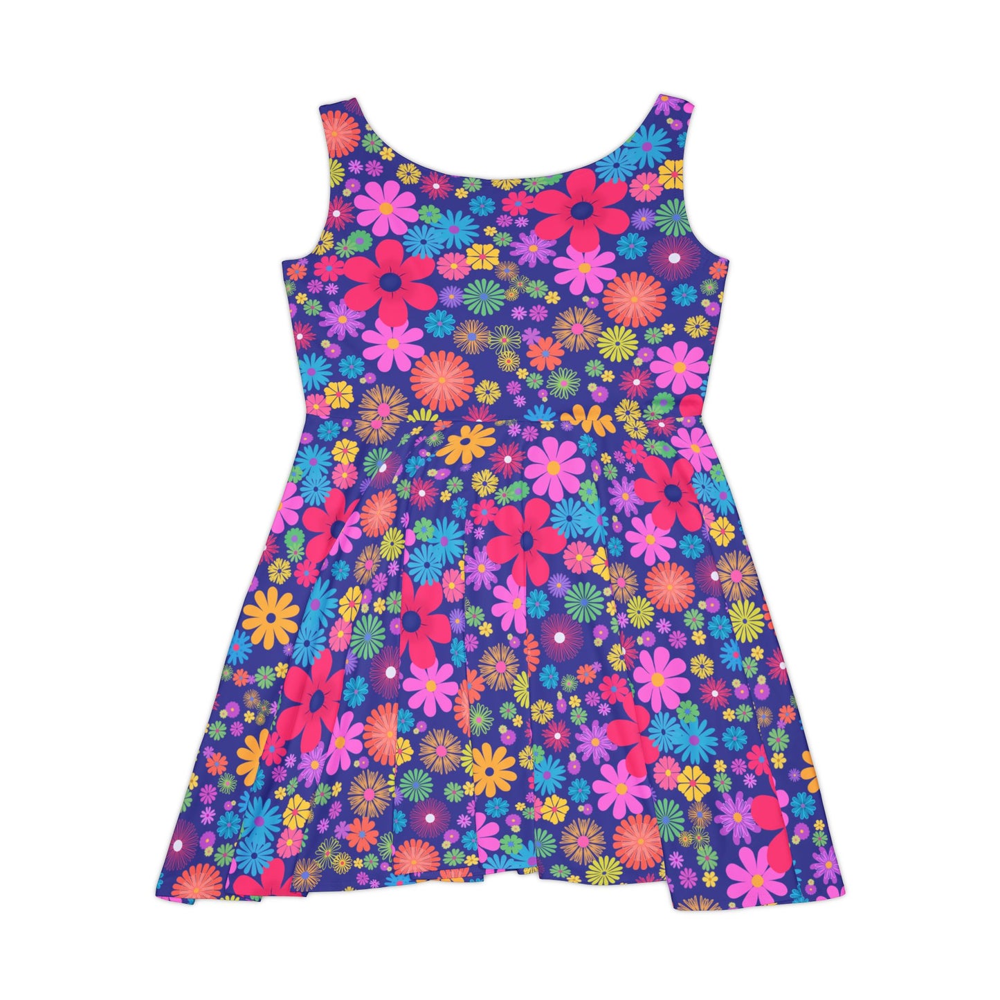 Ultra vibrant floral skater dress