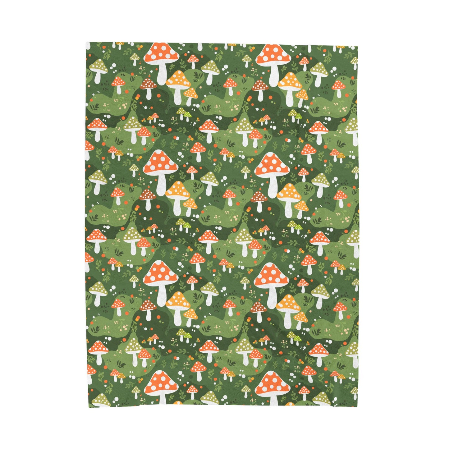 Enchanting Mushroom Pattern Soft Plush Blanket