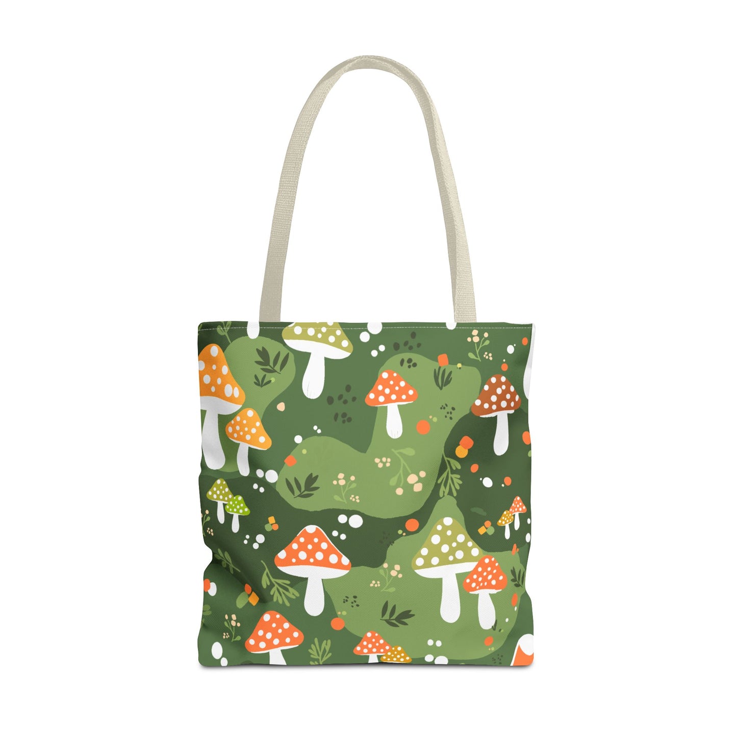 Mushroom Tote Bag with Folk Art Design