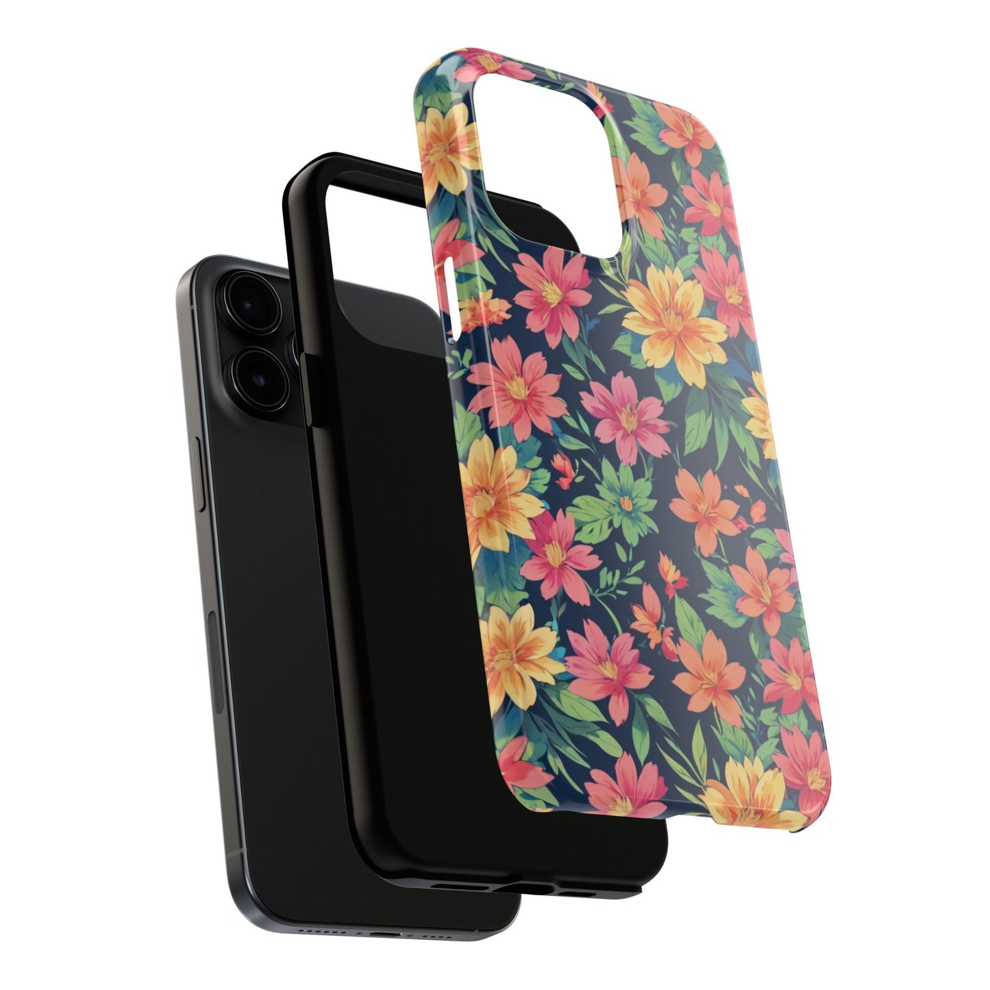Tropical flowers Tough Phone Cases