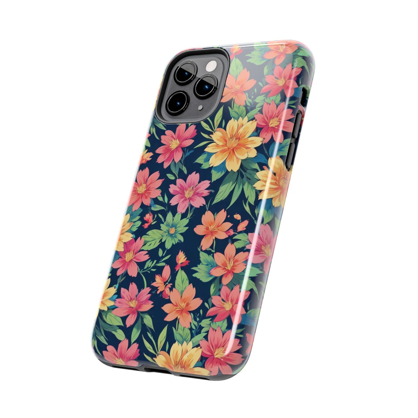 Tropical flowers Tough Phone Cases