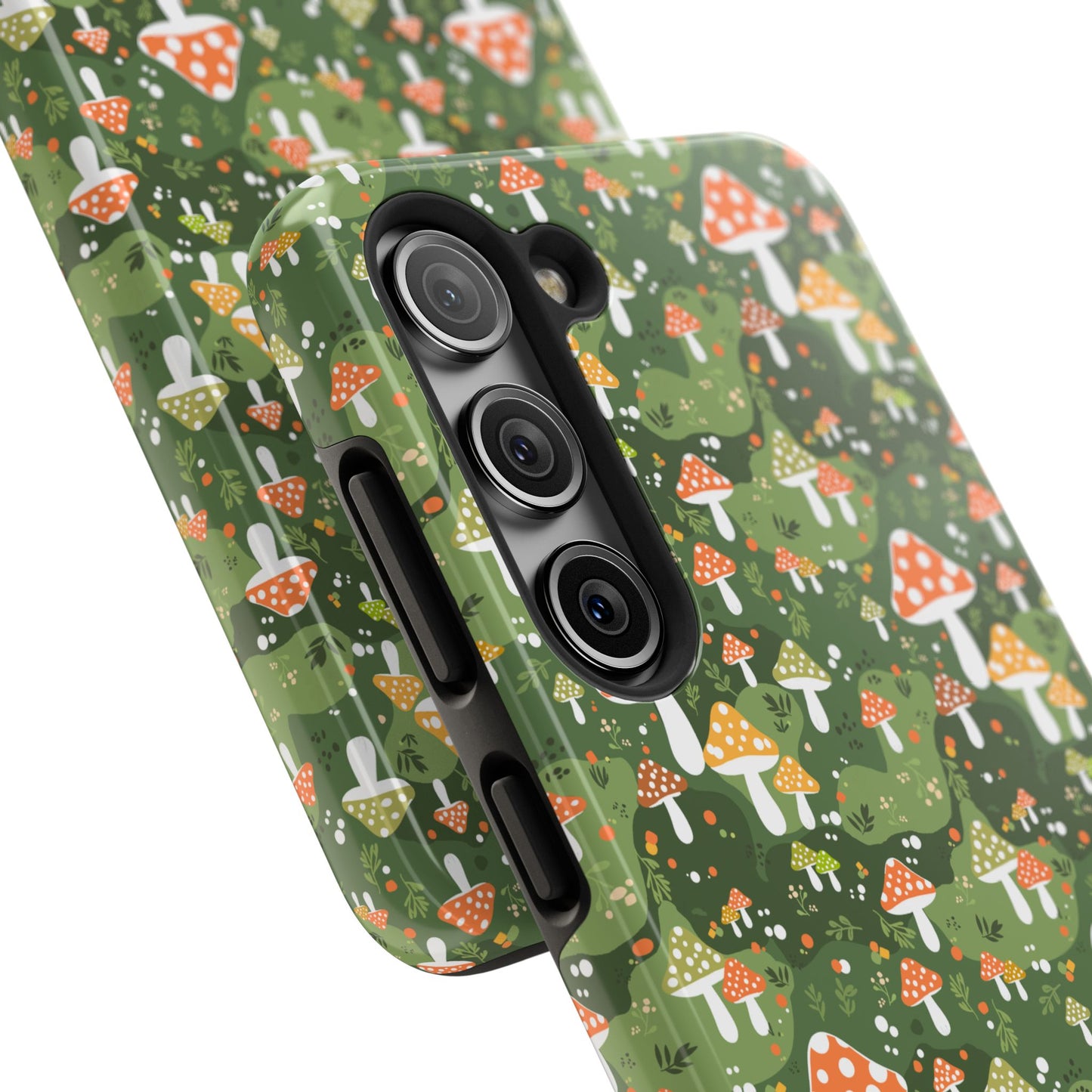 Phone Case - Whimsical Mushroom Pattern, Folk Art Design