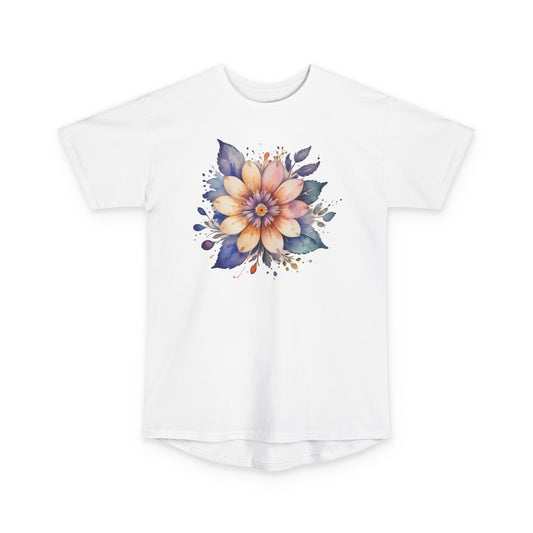 Boho Flower Extra Long Shirt Bohemian Festival Tee