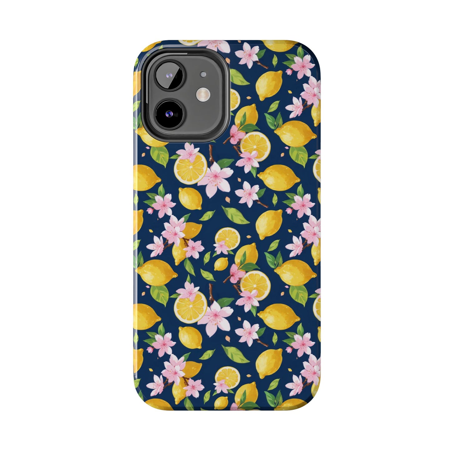 Lemon cherry blossom Tough Phone Cases